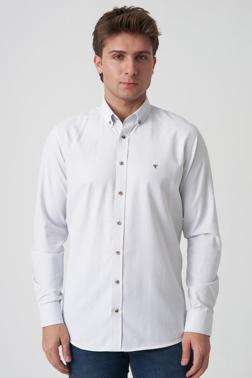 Albufeira G2504 Slim Fit Gömlek Desenli