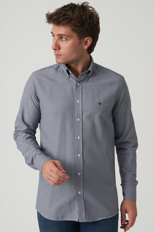 Almeirim G2507 Slim Fit Gömlek Desenli