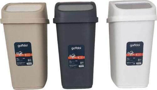 Vinto Kapaklı Çöp Kovası, Plastik 10 Lt Kombin Renkli