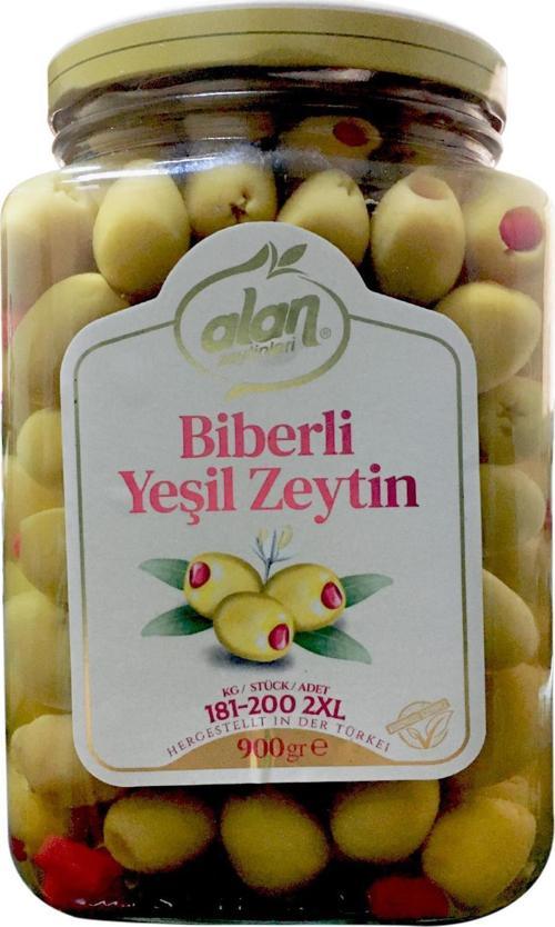 Biberli Yeşil Zeytin 2XL 181-200 Kalibre 900 g ℮