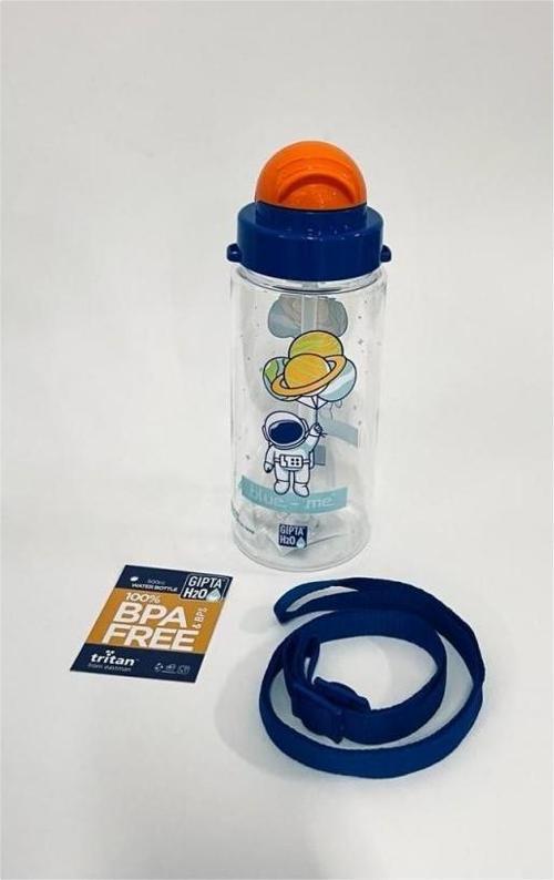 Blue - Me Tritan Desenli Pipetli Matara 500 Cc Lacivert