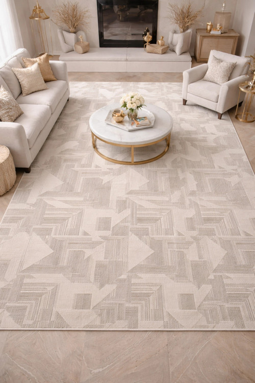 Luxess Diamond 2012 Gri Akrilik Modern Makine Halısı