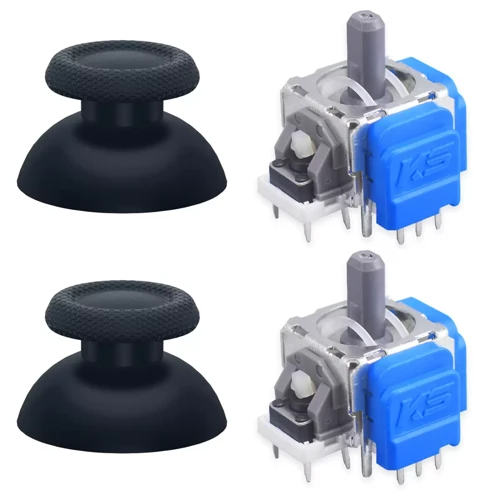 PS5 Manyetik Motor 2+2 Set Siyah Analog Topuz Hall Sensör Playstation 5 Yedek Parça