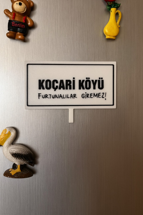 Taşacak Bu Deniz Koçari-Furtuna Köy Tabelası Buzdolabı Magneti