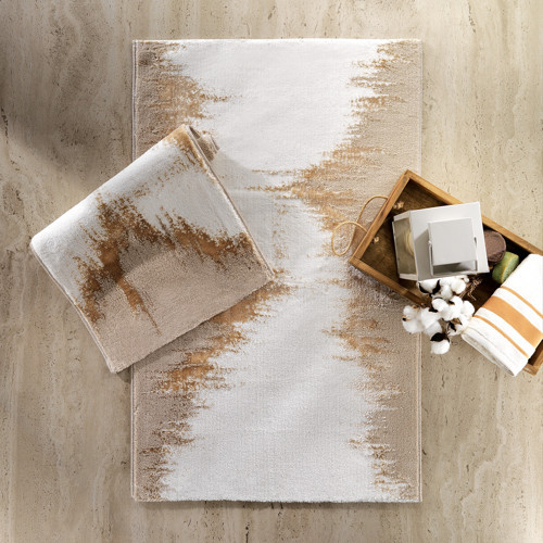 Home Natural 2 Li Pamuk Floş Banyo Paspası-Gold
