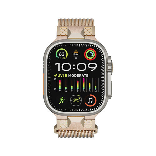 Watch Ultra 49mm KRD-107 Metal Hasır Kordon Starlight