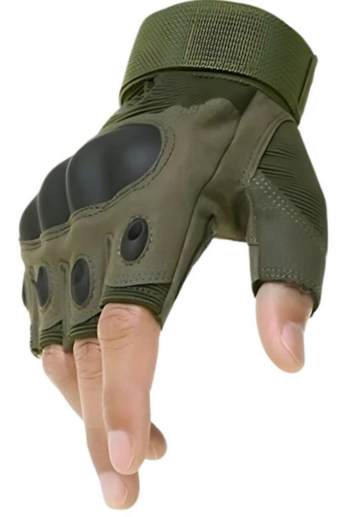 Yarım Parmak Taktik Eldiven Bisiklet Motosiklet Outdoor Eldiven XL//HAKİ