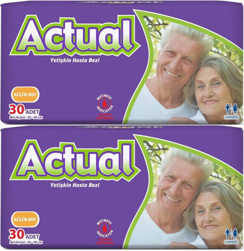 Yetişkin Hasta Bezi Bel Bantlı S - Small - Küçük 60 Adet (2PK*30)