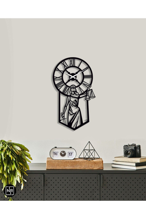 Adalet Kadın Dekoratif Metal Saat