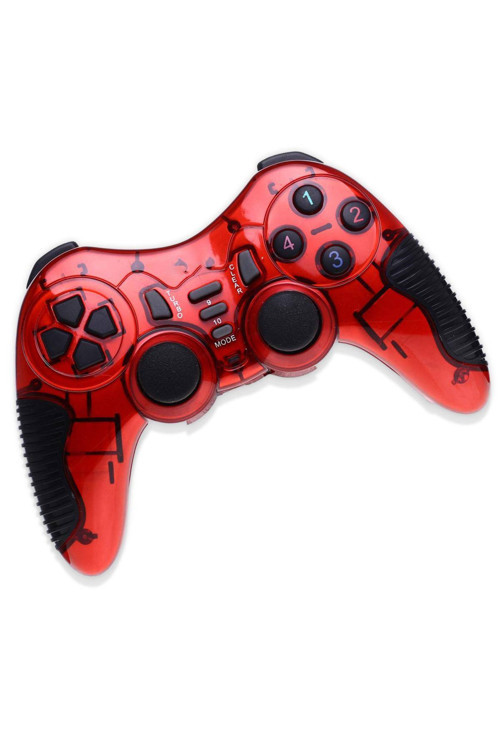 Pl-2585 Pc Uyumlu Usb Joystick Kırmızı Oyun Kolu Gamepad