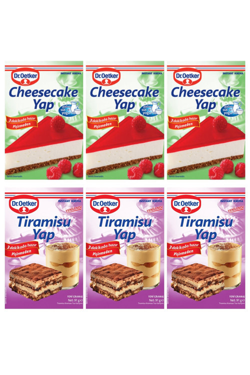 3 Adet Cheesecake Yap 222 Gr+ 3 Adet Tiramisu Yap 91 Gr