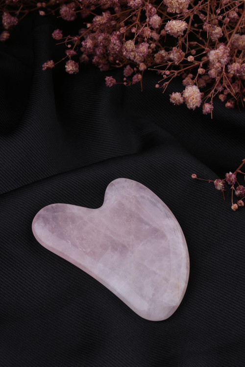 Gua Sha Pembe Kuvars Taşı - Yüz Cilt Masaj Taşı - MS0038