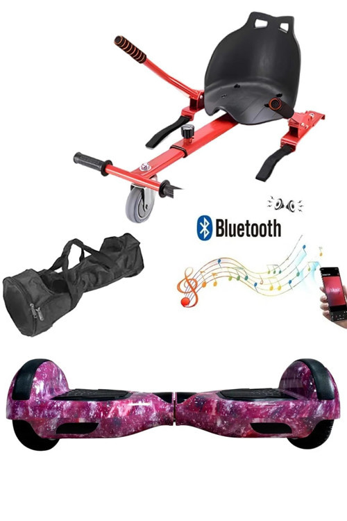 Elektrikli Kaykay Hoverboard Akıllı Denge 6.5 Inch + HoverKart + Çanta EXTREM PAKET D13