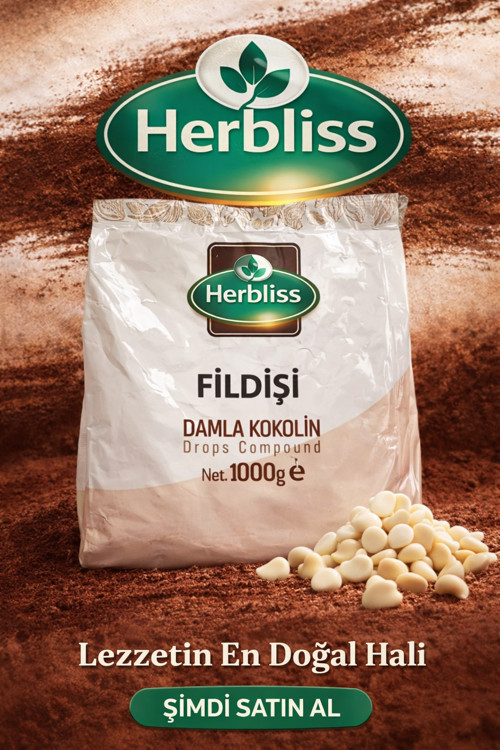 Fildişi Beyaz Damla Kokolin Çikolata 1 Kg Drops Compound