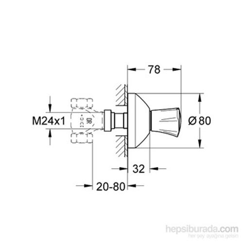 Costa L Ankastre Stop Valf - G19808001-