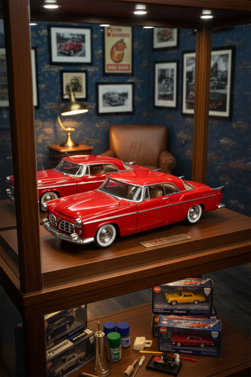 1:24 1955 Chrysler C300 Araba Kırmızı MM-73302