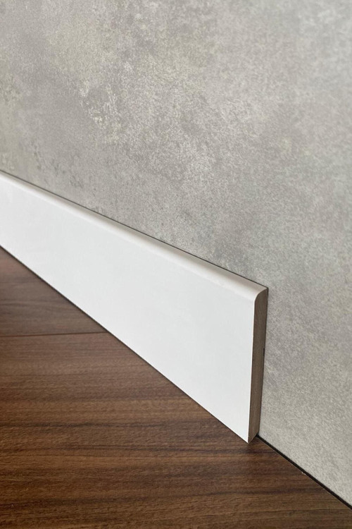 Laminant Parke Düz Model Süpürgelik 8cm Lake Beyaz F501
