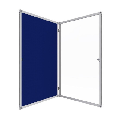 Kilitli Cam İlan Panosu 70x100cm Kumaş