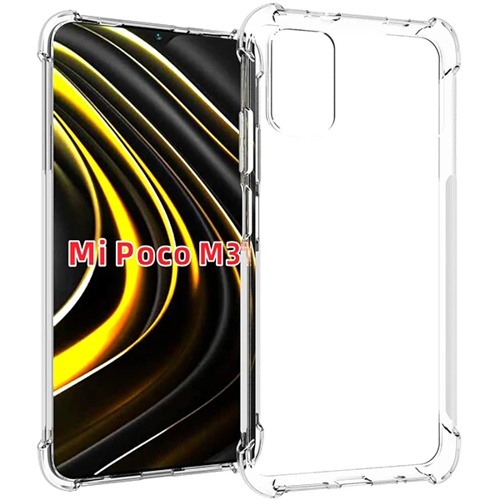 Xiaomi Poco M3 Kamera Korumalı Shockproof Darbe Emici Silikon Kılıf