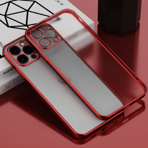 iPhone 11 Pro 5.8İnç Renkli Kenar Şeffaf Kılıf Kamera Korumalı Kılıf