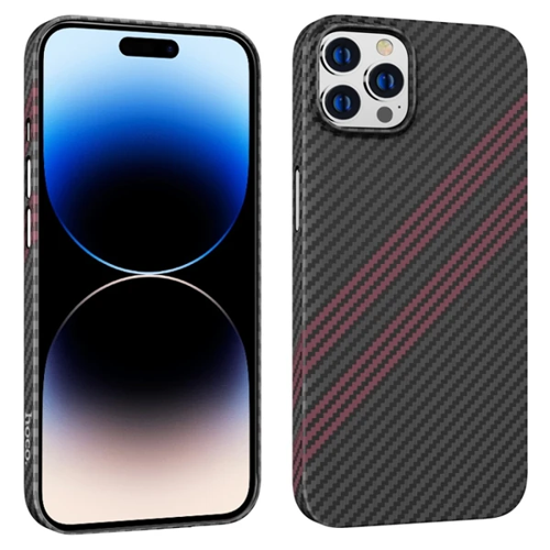 iPhone 14 Pro 6.1 Kılıf Kevlar Texture Darbe Emici Telefon Kılıfı