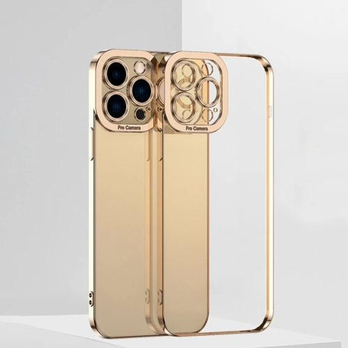 Fashion Series iPhone 12 Pro Kılıf Renkli Kenar Lazer Çerçeveli Silikon Kılıf