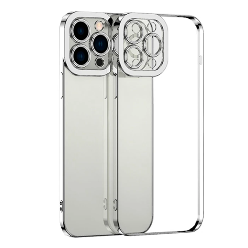 Fashion Series iPhone 11 Pro Kılıf Renkli Kenar Lazer Çerçeveli Silikon Kılıf57