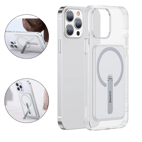 iPhone 13 Pro Max 6.7 Manyetik Magsafe Standlı Silikon Kılıf