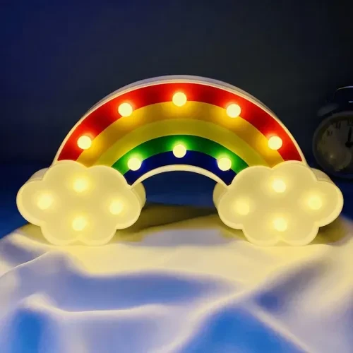 Led Işıklı Gökkuşağı Gece Lambası