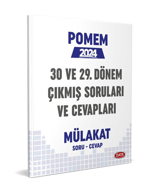 Data 2024 POMEM 30 ve 29. Dönem Mülakat Çıkmış Sorular ve Cevapları Data Yayınları