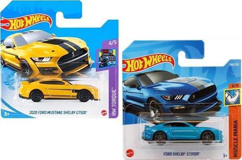 2 Araç Set - Ford Shelby Gt350r & 2020 Ford Mustang Shelby GT500 (1/64)