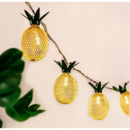 2 Metre 10 Led Pilli 2 Kademeli Ananas Led Işık