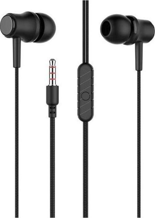 Stereo Ses 3.5mm Jack Kulak İçi Kablolu Kulaklık Siyah SX-06