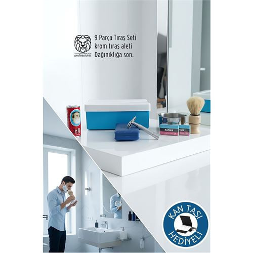 Geleneksel Tıraş Seti - 9 Parça Tıraş Kutulu Set