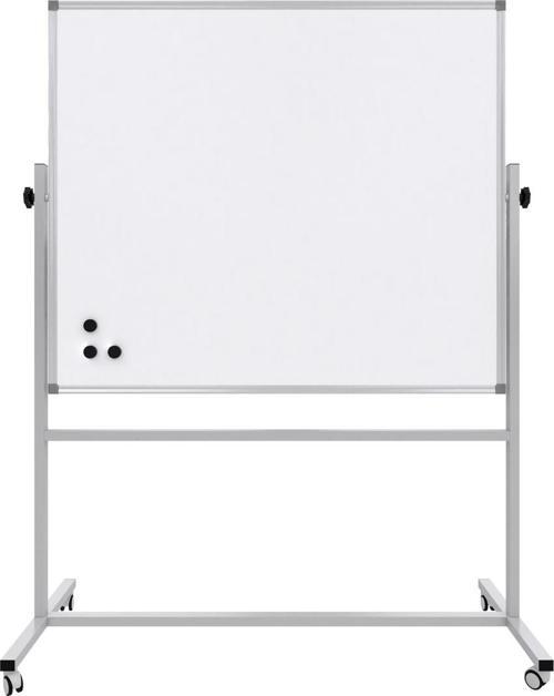 120 x 140 Cm Mıknatıs Yüzey 360° Dönerli Ayaklı Çift Taraflı Tekerlekli Mobil Yazı Tahtası - Pan571