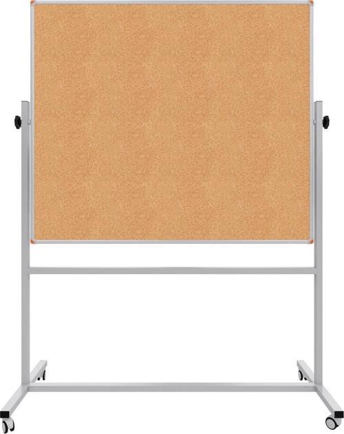120 x 200 Cm Çift Taraflı 360° Dönerli Tekerlekli Mobil Mantar Pano - Pan178