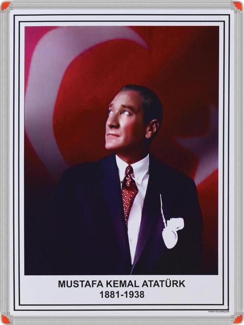 35 x 50 Cm Atatürk Portresi Tablo Pano ( Alüminyum Çerçeve ) - Pan411