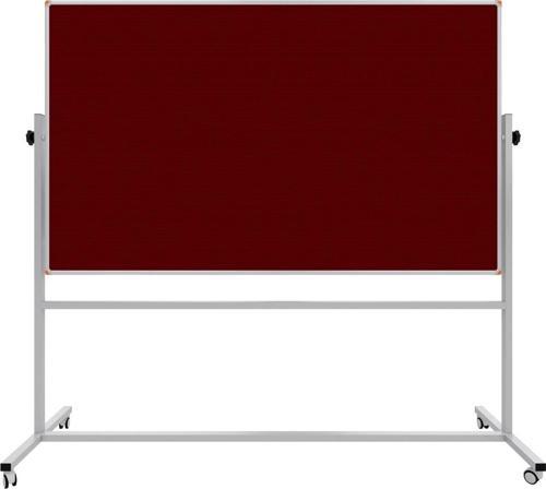 120 x 200 Cm Kumaş Kaplı Pano Çift Taraflı Mobil 360° Dönerli Tekerlekli