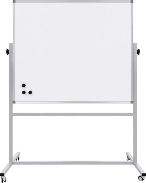 120 x 200 Cm Mıknatıs Yüzey 360° Dönerliayaklı Çift Taraflı Tekerlekli Mobil Yazı Tahtası - Pan572