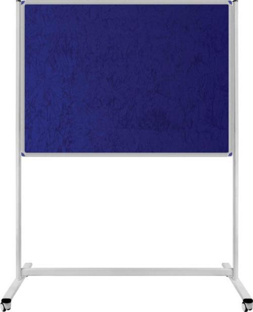 120 x 200 Cm Tek Taraflı Sabit - Tekerlekli Ayaklı Mavi Kumaşlı Pano - Pan184