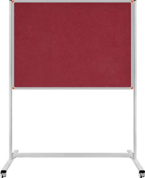90 x 120 Cm Tek Taraflı Sabit - Tekerlekli Ayaklı Bordo Kumaşlı Pano - Pan181