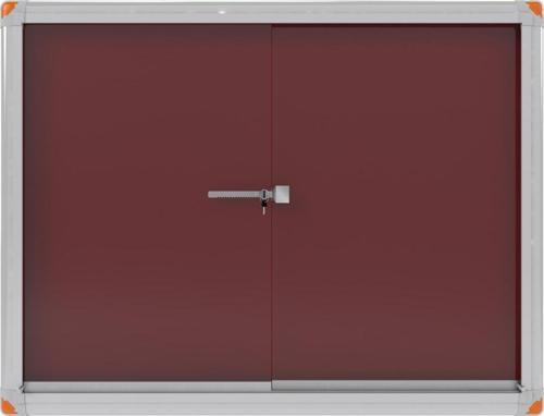 90 x 180 Cm Kilitli Sürgülü Alüminyum Camekanlı İlan Duyuru Pano - Pan452