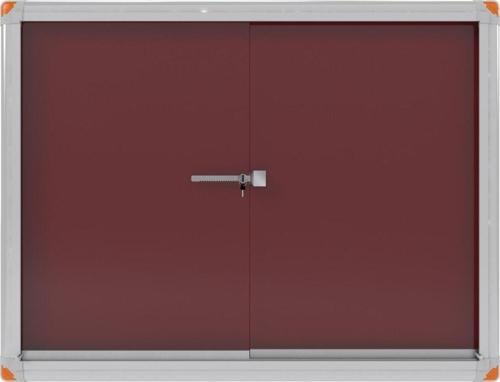 90 x 180 Cm Kilitli Ve Sürgülü Alüminyum Çerçeve Camlı Ilan Duyuru Panosu