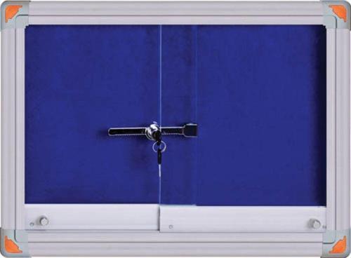 60 x 90 Cm Kilitli Sürgülü Alüminyum Camekanlı İlan Duyuru Pano - Pan450
