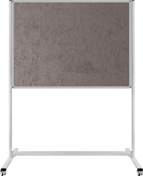90 x 180 Cm Tek Taraflı Sabit - Tekerlekli Ayaklı Gri Kumaşlı Pano - Pan182