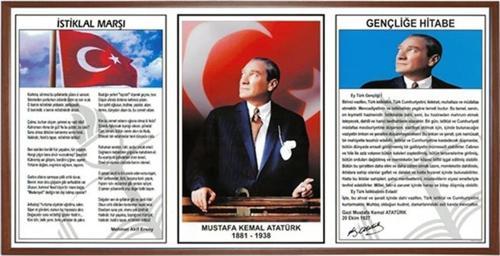 Milli Levha 3'Lü 45 x 90 Ahşap Çerçeve Pan424 Kategori: Yazı Tahtası
