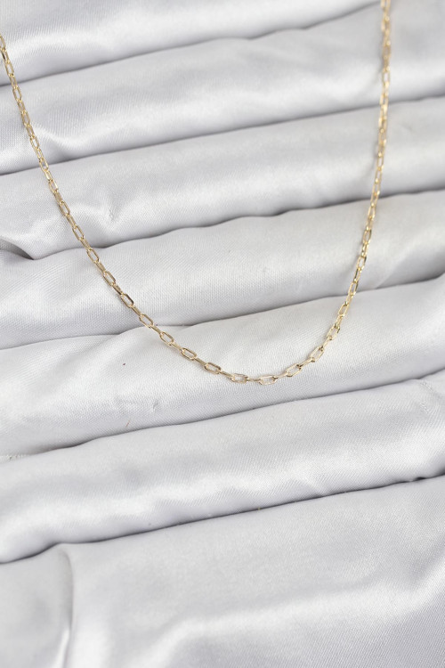 Cm 14K Gold Renk Ataç Zincir Model 60 Cm Kadın Kolye