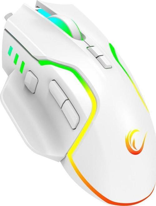 Miracle M2 Usb Beyaz 8 Tuşlu RGB 7200dpi Gaming Oyuncu Mouse