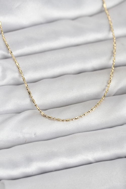 Cm 14K Gold Renk Zincirli 60 Cm Kadın Kolye