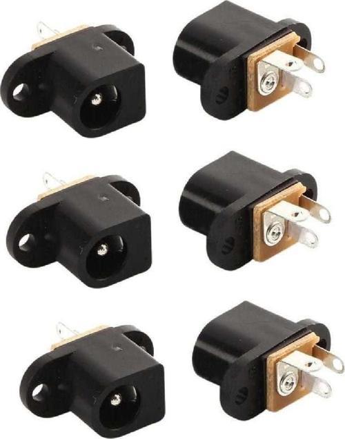 6 Adet 5.5x2.5 mm. DC. Dişi Soket Çift Kulaklı